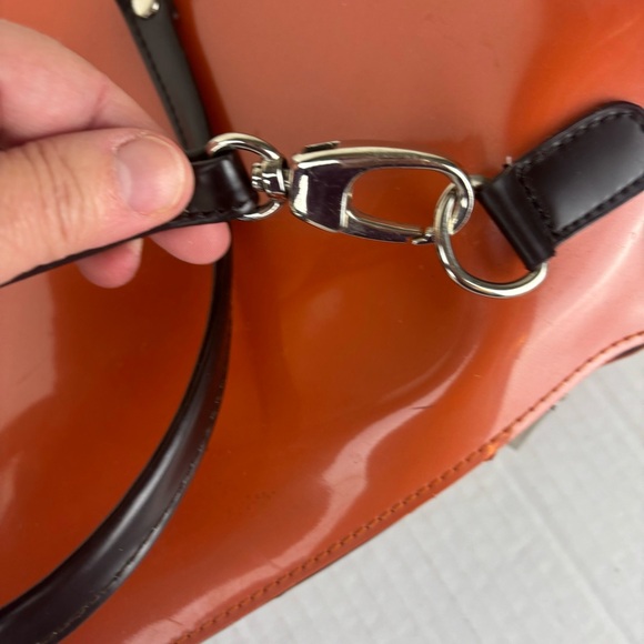 Beijo Paris Convertible Backpack/shoulder Bag-Brown patent and chocolate - Picture 15 of 15